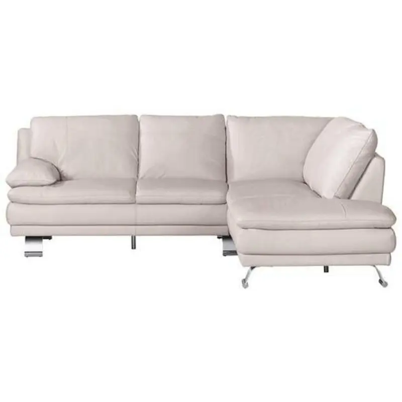 Ecksofa in Echtleder Greige