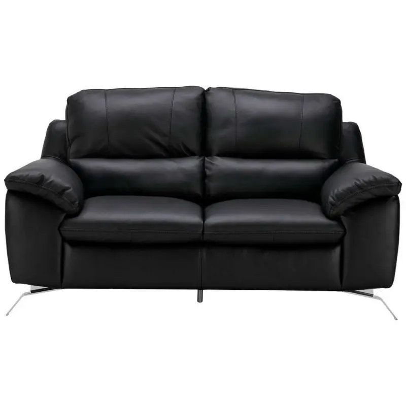 2,5-Sitzer mit Relaxfunktion in Echtleder Schwarz