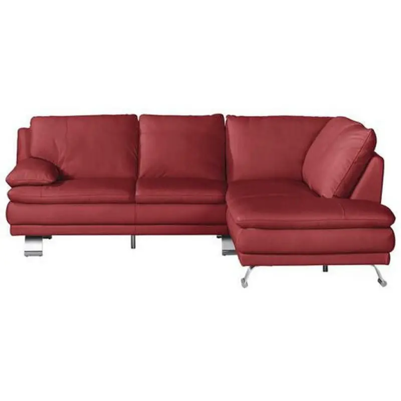 Ecksofa in Echtleder Rot