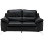 XXXLutz Lauterach - Ihr M&ouml;belhaus bei Bregenz Zweisitzer-Sofa in Echtleder Schwarz