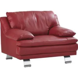 Sessel in Echtleder Rot
