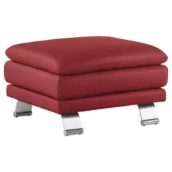 Hocker in Leder Rot