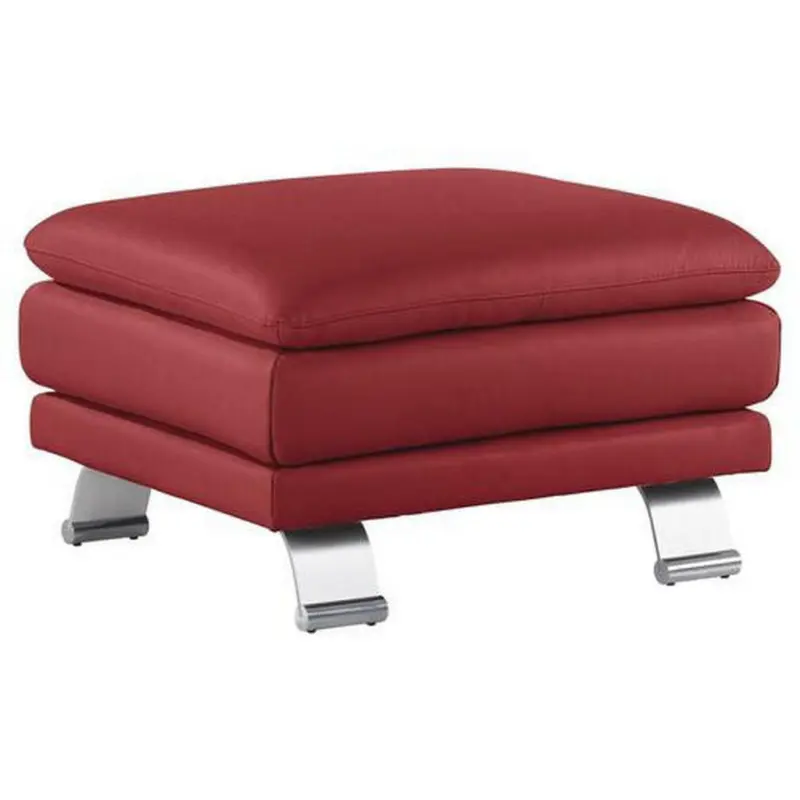 Hocker in Leder Rot
