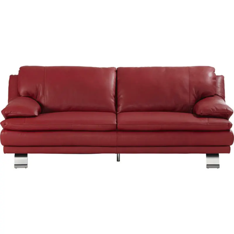 2,5-Sitzer in Echtleder Rot