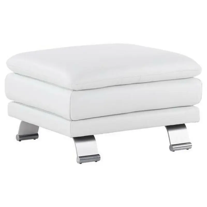 Hocker in Leder Weiß