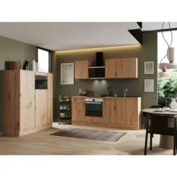 Küchenblock 370 cm in Eiche Artisan