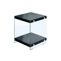 Beistelltisch in Glas, Holzwerkstoff 35/35/45 cm