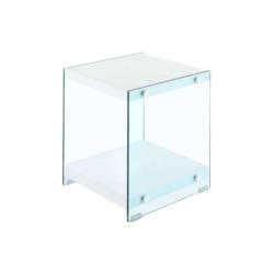 Beistelltisch in Glas, Holzwerkstoff 35/35/45 cm