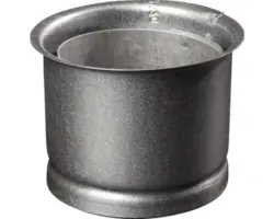 Ofenrohr-Doppelwandfutter Bertrams Ø 120 mm feueraluminiert silber