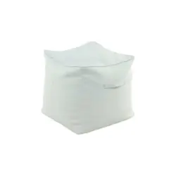 Pouf in Weiß Kunststoff, Textil