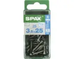 Hornbach Spax Universalschraube, Edelstahl A2, Senkkopf T 15, Holz-Vollgewinde, 3,5x25 mm, 25 Stück