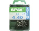 Hornbach Spax Universalschraube, Edelstahl A2, Senkkopf T 20, Holz-Teilgewinde, 4x40 mm, 25 Stück