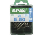 Hornbach Spax Universalschraube, Edelstahl A2, Senkkopf T 20, Holz-Teilgewinde, 5x50 mm, 25 Stück