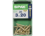 Hornbach Spax Universalschraube Kreuzschlitz PZ 1, Senkkopf, Holz-Vollgewinde, 3x20 mm, 25 Stück