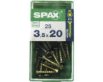 Hornbach Spax Universalschraube Kreuzschlitz PZ 2, Senkkopf, Holz-Vollgewinde, 3,5x20 mm, 25 Stück