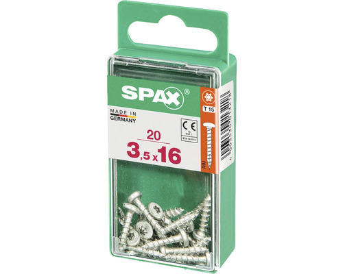 Spax Universalschraube T 15, Halbrundkopf, 3,5x16 mm, 20 Stück