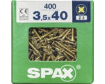 Hornbach Spax Universalschraube Kreuzschlitz PZ 2, Senkkopf, Holz-Vollgewinde, 3,5x40 mm, 400 Stück