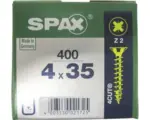 Hornbach Spax Universalschraube Kreuzschlitz PZ 2, Senkkopf, Holz-Vollgewinde, 4x35 mm, 400 Stück