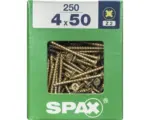 Hornbach Spax Universalschraube Kreuzschlitz PZ 2, Senkkopf, Holz-Vollgewinde, 4x50 mm, 250 Stück