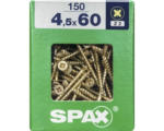 Hornbach Spax Universalschraube Kreuzschlitz PZ 2, Senkkopf, Holz-Vollgewinde, 4,5x60 mm, 150 Stück