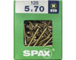 Hornbach Spax Universalschraube Kreuzschlitz PZ 2, Senkkopf, Holz-Vollgewinde, 5x70 mm, 125 Stück