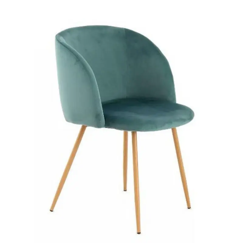 Stuhl-Set 2 Stück in Stahl Samt