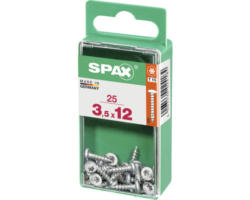 Spax Universalschraube T 15 , Halbrundkopf, 3,5x12 mm, 25 Stück