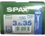 Hornbach Spax Universalschraube, Edelstahl A2, Senkkopf T 15, Holz-Teilgewinde, 3,5x35 mm, 150 Stück