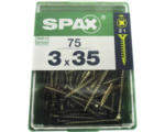 Hornbach Spax Universalschraube Kreuzschlitz PZ 1, Senkkopf, Holz-Vollgewinde, 3x35 mm, 75 Stück