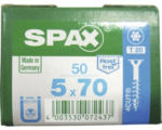 Hornbach Spax Universalschraube, Edelstahl A2, Senkkopf T 20, Holz-Teilgewinde, 5x70 mm, 50 Stück