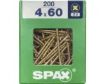 Hornbach Spax Universalschraube Kreuzschlitz PZ 2, Senkkopf, Holz-Vollgewinde, 4x60 mm, 200 Stück