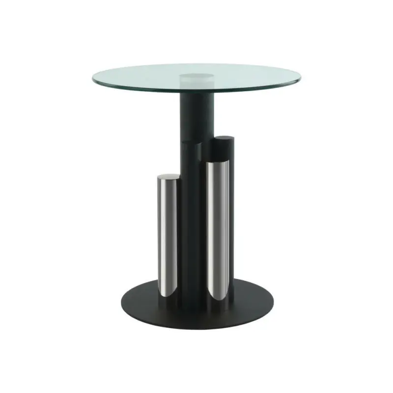 Beistelltisch in Metall, Glas 46/52/46 cm