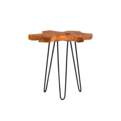 Beistelltisch in Holz, Metall 40-50/40-50/50 cm