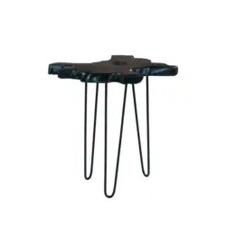 Beistelltisch in Holz, Metall 40-50/40-50/50 cm