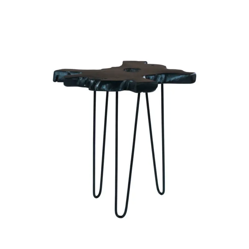 Beistelltisch in Holz, Metall 40-50/40-50/50 cm