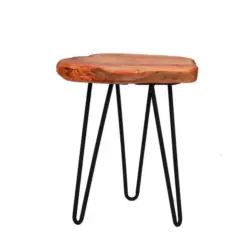 Beistelltisch in Holz, Metall 30/30/40 cm