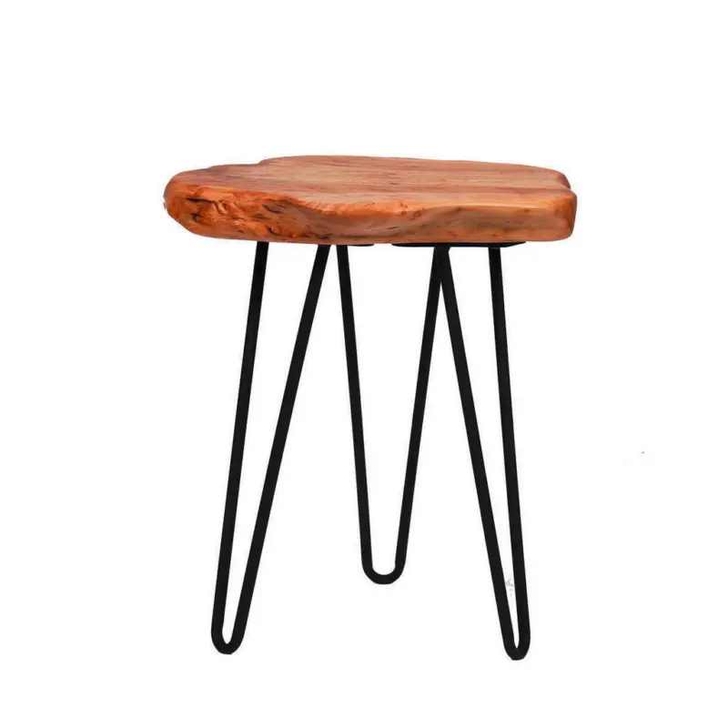 Beistelltisch in Holz, Metall 30/30/40 cm