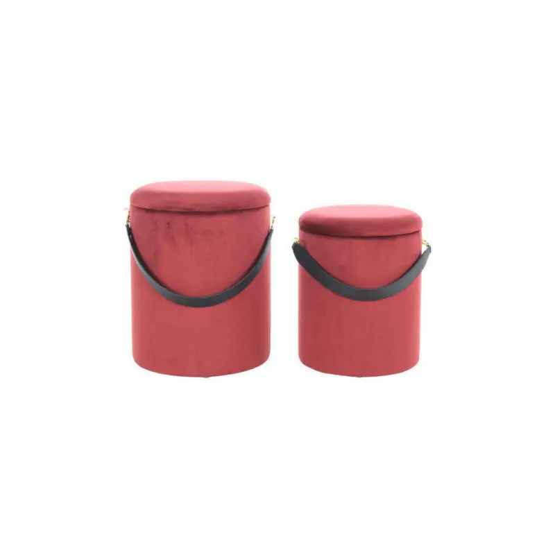 Hockerset in Schwarz, Rotbraun