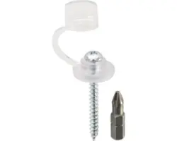 Gutta Schrauben mit Dichtscheiben und Kappe verzinkt 4,5 x 45 mm Pack = 100 St