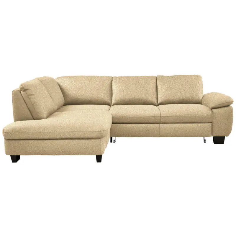 Ecksofa in Mikrofaser Beige