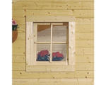 Hornbach Einzelfenster für Gartenhaus 28/38 mm Karibu Dreh-/Kippbeschlag mit Umrüstleisten Set für 38 mm 69x80 cm natur