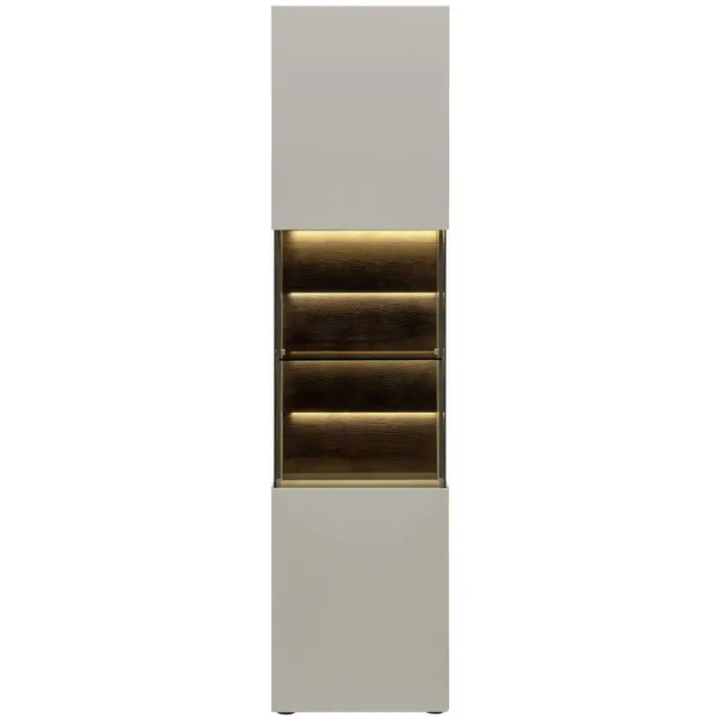 Vitrine in furniert Balkeneiche Eichefarben, Fango