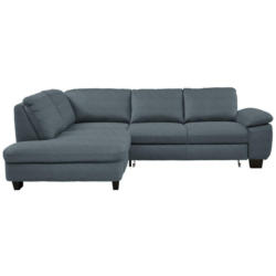 Ecksofa in Mikrofaser Blau