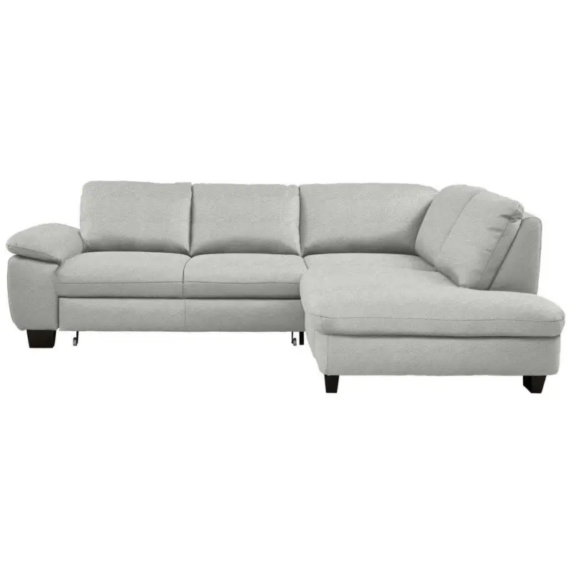 Ecksofa in Mikrofaser Hellgrau