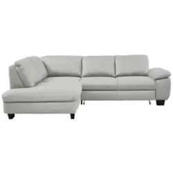 Ecksofa in Mikrofaser Hellgrau