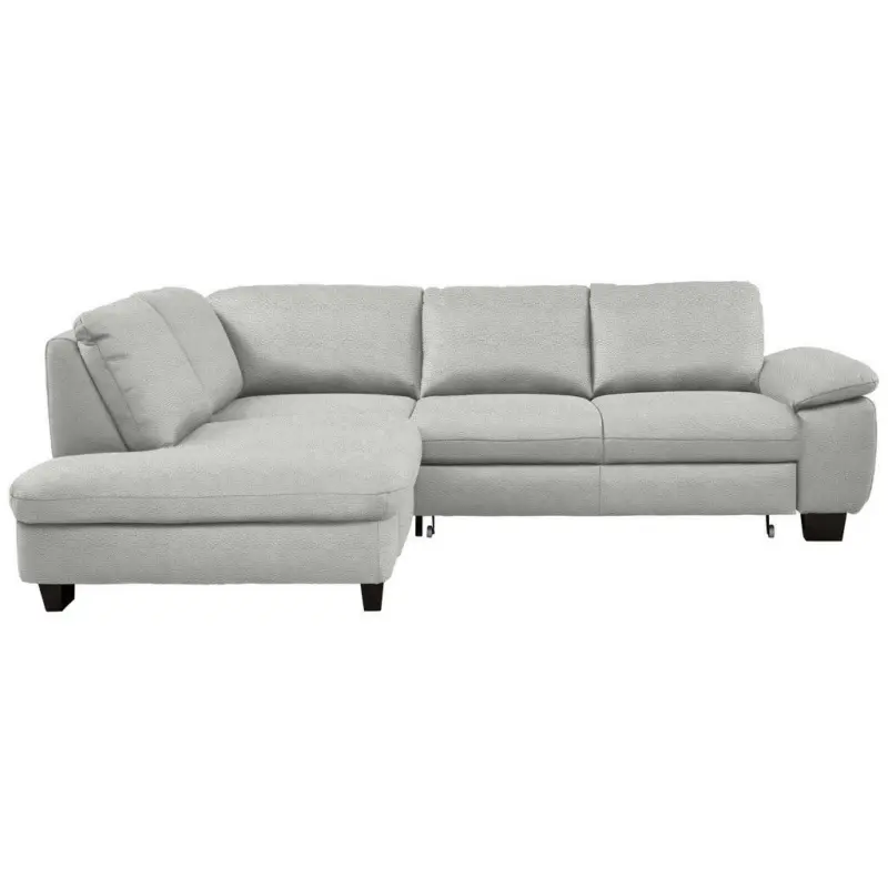 Ecksofa in Mikrofaser Hellgrau