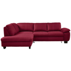 Ecksofa in Mikrofaser Bordeaux