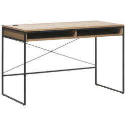 Schreibtisch 120/60/75 cm in Schwarz, Eichefarben