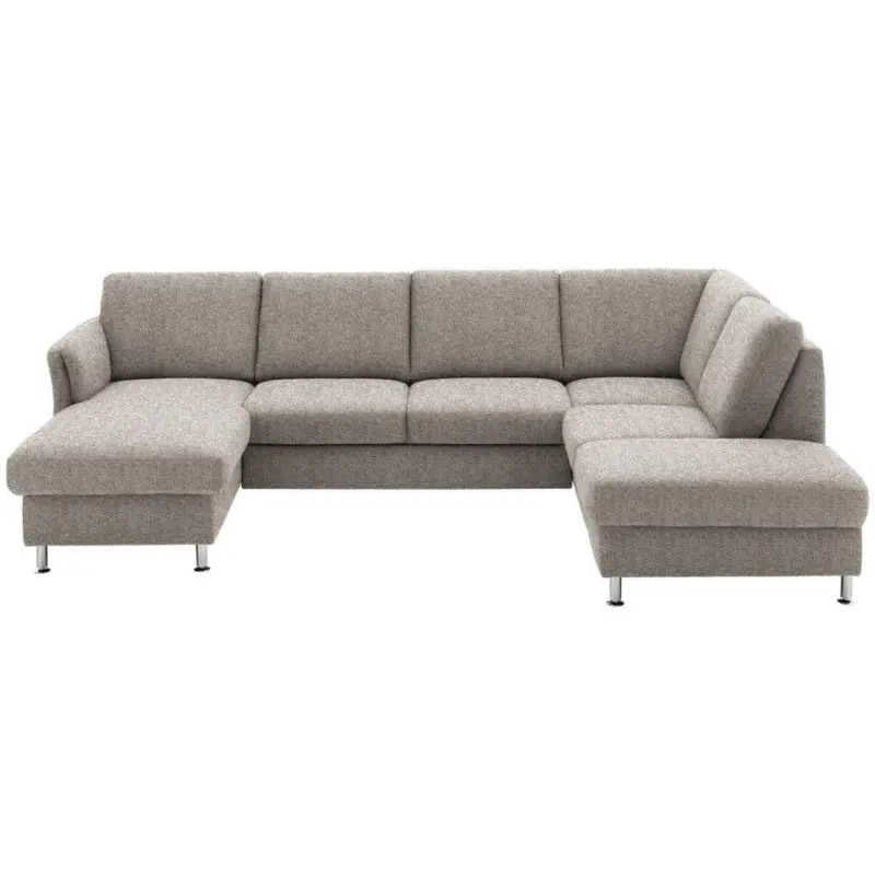 Wohnlandschaft in Flachgewebe Graubraun