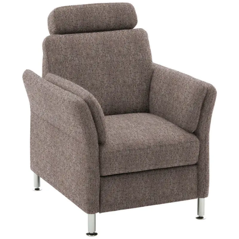 Sessel in Flachgewebe Braun